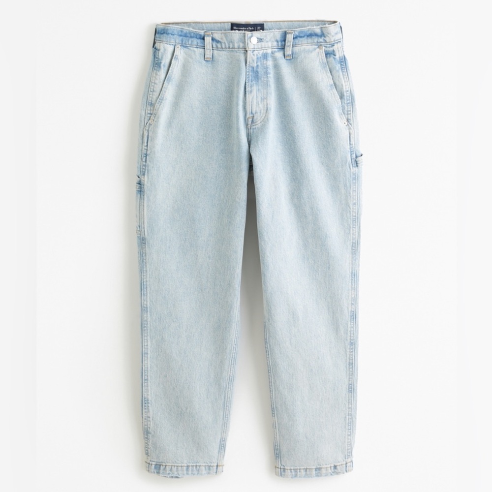 Abercrombie & Fitch Men's Loose Jean - Light Denim 31x34 - Carpenter Workwear